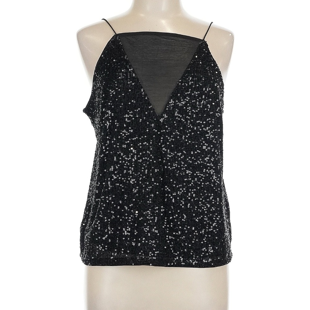 H&M Black Sequin Camisole Top